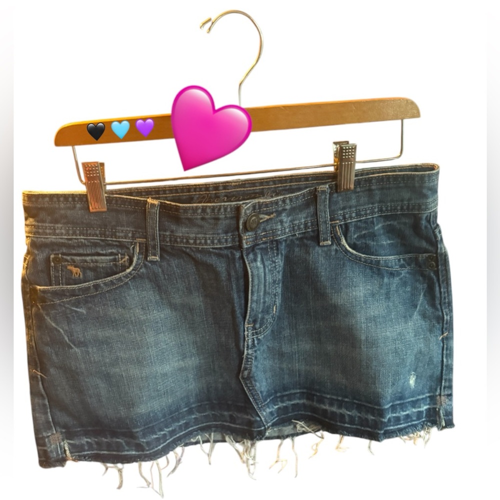 100% cotton A&F mini Jean skirt